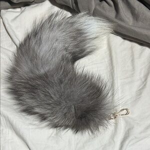 Chic Gray Faux Fur tail